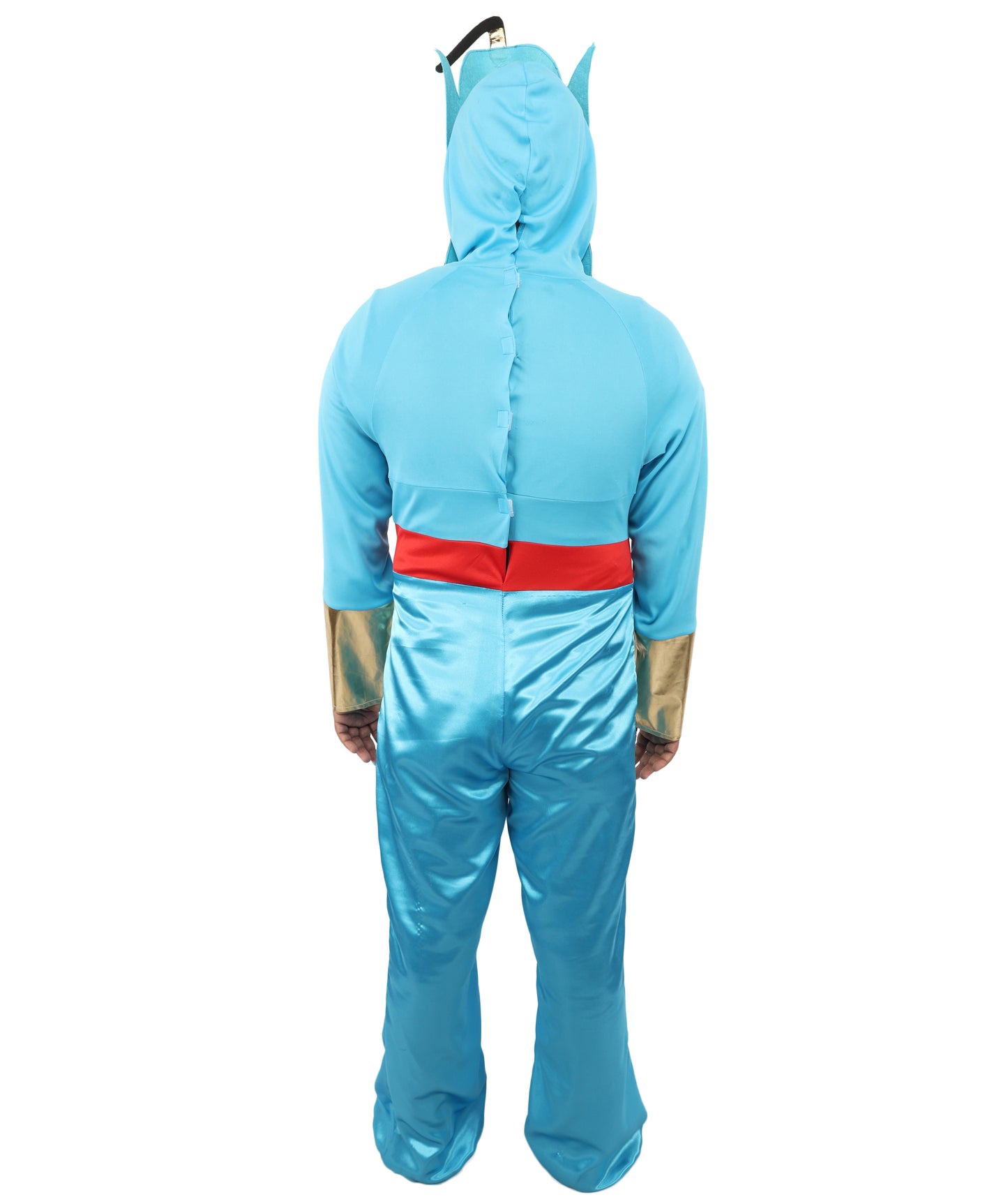 Blue Magical Spirit Costume with Pants, Vest & Belt | Men’s Fantasy Genie-Inspired Outfit for Halloween, Cosplay, Parties & Stage