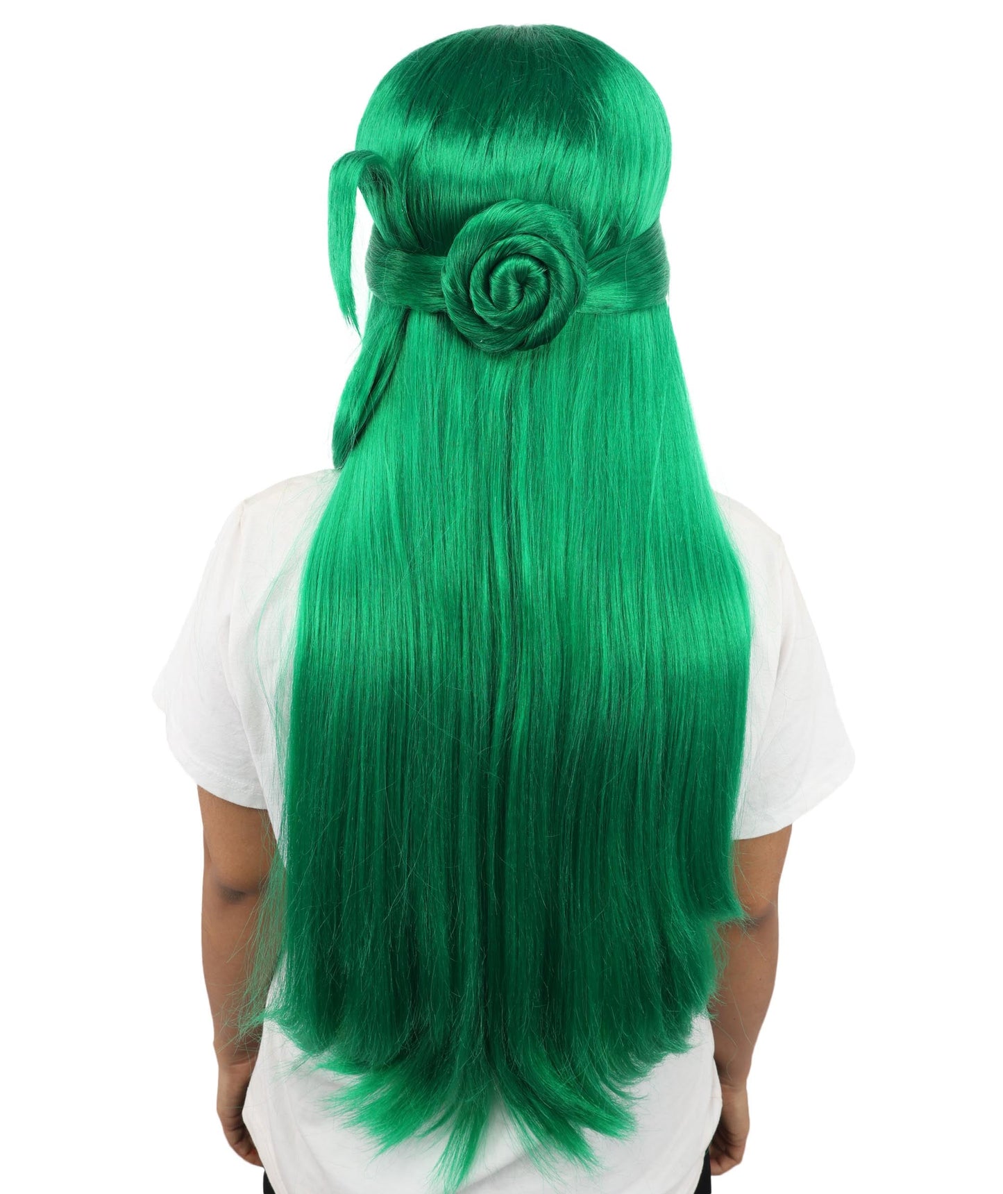 HPO Adult Women's Anime Character Wig | Multiple Color Options | Synthetic Fiber with Side Swept Bangs and Top Tuft | Halloween Party and Comic Con Events