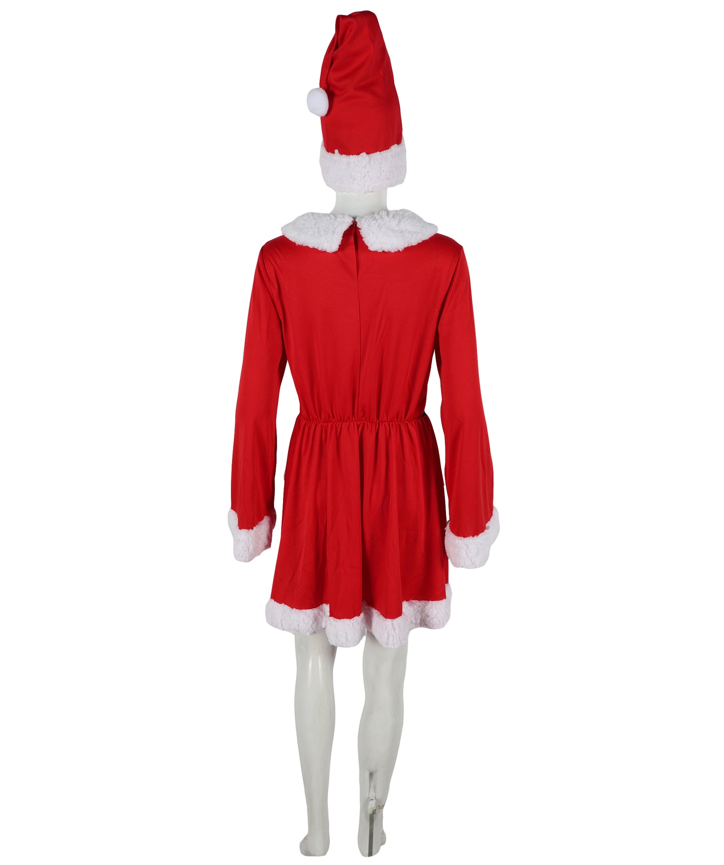 HPO Adult Women’s Inflatable Santa Dress Costume with Hat | Fun Holiday Party Outfit