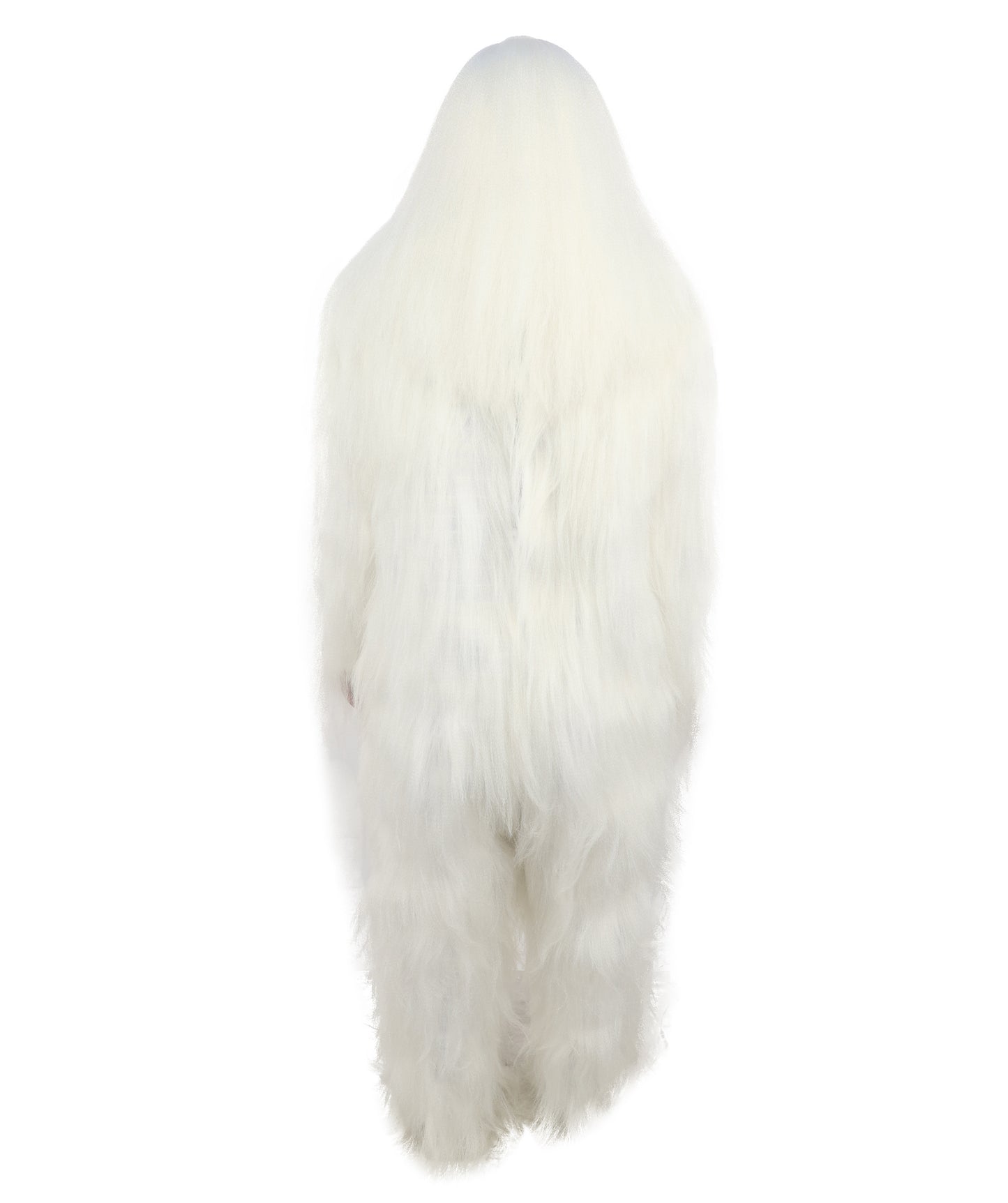 HPO Unisex Extreme Hairy Person Costume, Mask and Bundle - Full-Body Hair Suit Extra-Long Ash Brown Costume Wig for Halloween, Cosplay & Parties