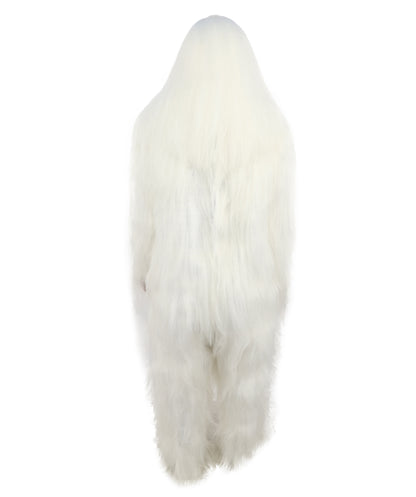 HPO Unisex Extreme Hairy Person Costume, Mask and Bundle - Full-Body Hair Suit Extra-Long Ash Brown Costume Wig for Halloween, Cosplay & Parties