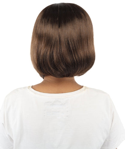 Adult Women's Two-Tone Bob Wig | Multiple Color Options | Short Straight Blunt Cut Inspired by American Pop Artist Look | Natural Hairline for Halloween and Cosplay