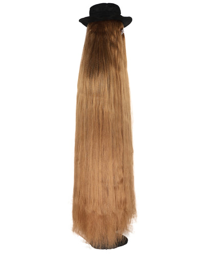 Adult & Teens Fictional Character Mysterious Hairy 66 Inch for Adult & 60 Inch for Teens Long Full Costume with Wig attached Hat and Glass| Multiple Color Options | Flame-retardant Synthetic Fabric