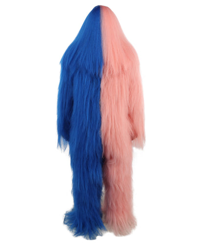 HPO  Extreme Hairy Person Two Part Costume, Mask and Bundle Set - Full-Body Hair Suit Extra-Long Costume Wig for Halloween, Cosplay & Parties - Multiple Color Options