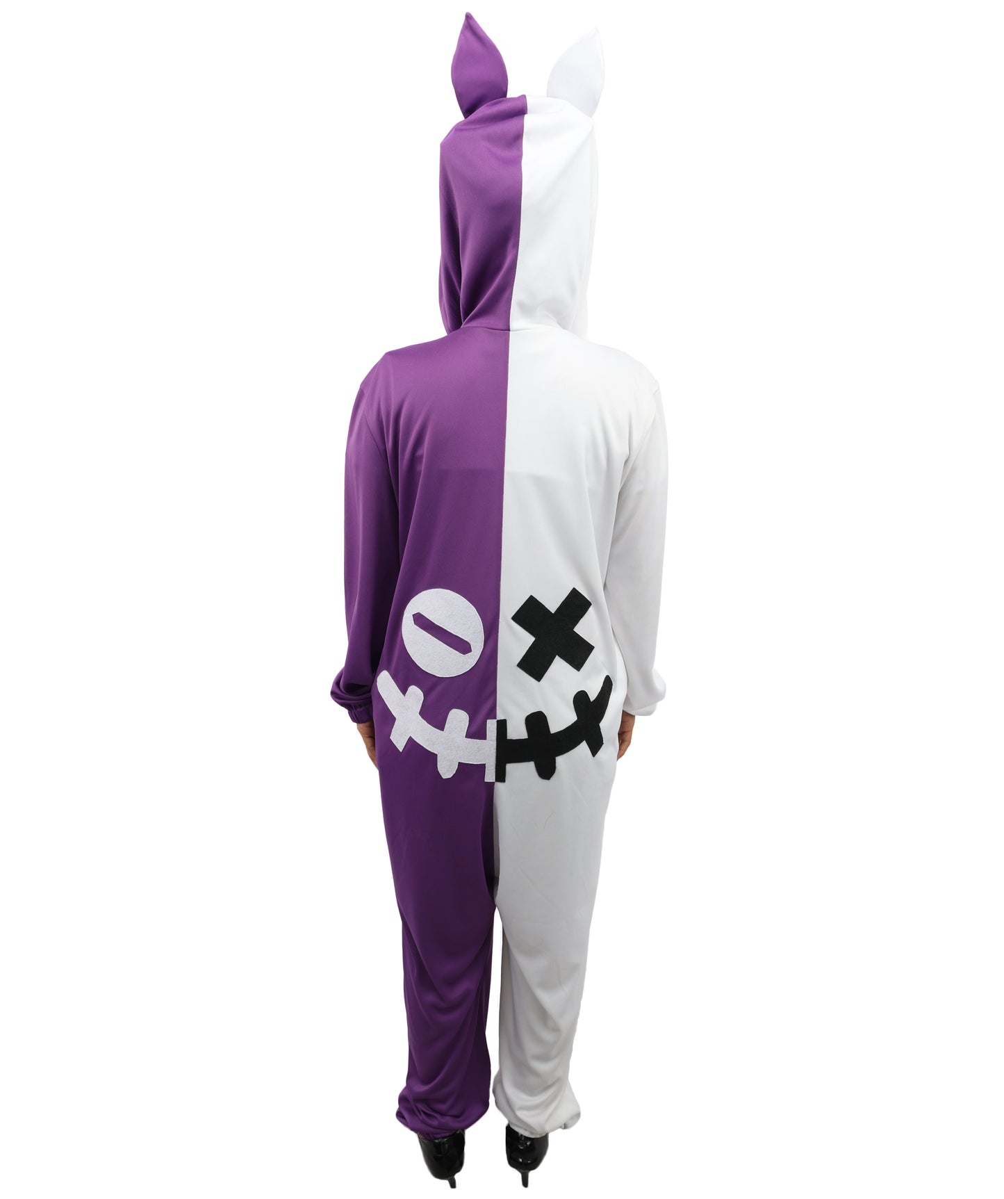 HPO Animal Onesie Pajamas Purple and White Costume| Cozy Cosplay Jumpsuit Sleepwear for Adults