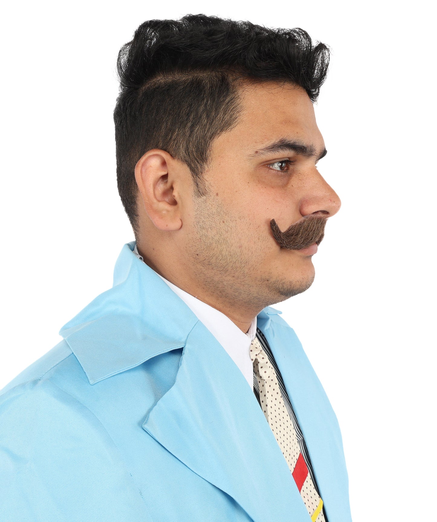 HPO  Men's Fake Imperial Human Hair Mustache | Multiple Color Options