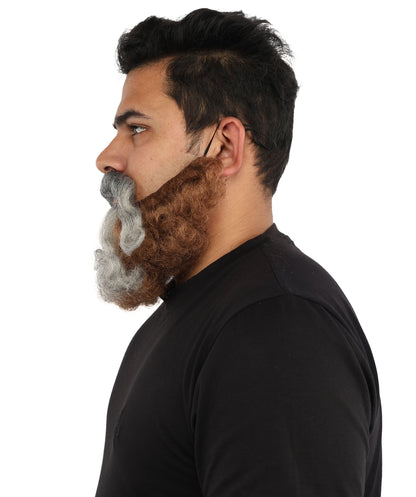 HPO Men's Rugged Warrior Wig & Beard Set  – Beard for Costume Roleplay | Tough Soldier Look for Cosplay, Halloween, Film-Inspired Characters