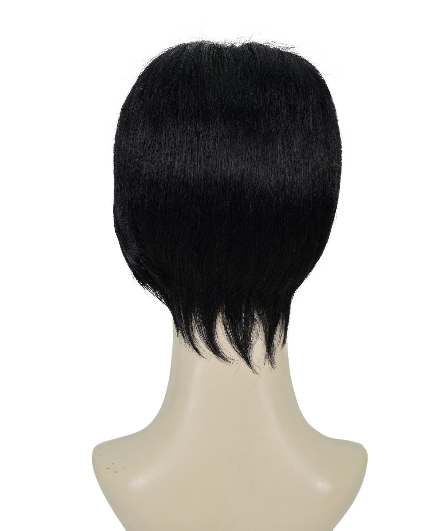 HPO Adult Women’s Smooth & Light Curly Short Black Wig | Natural Look Costume & Fashion Wig | Ideal for Halloween | Breathable Capless Cap