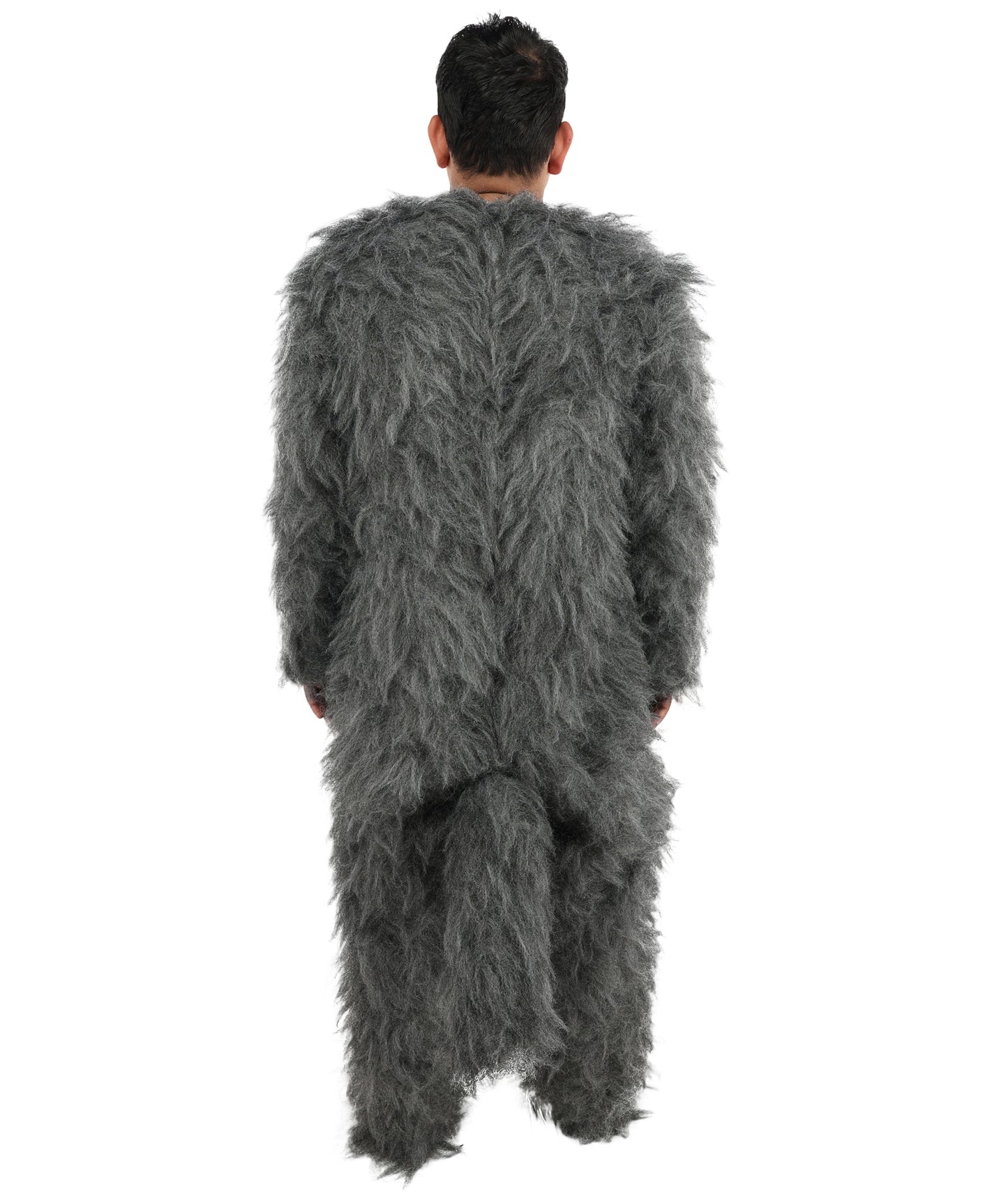 HPO Unisex Dark Grey Wolf Mascot Costume Bundle & Mask Set | Realistic Animal Full Coverage Outfit | Crafted for Parties and Cosplay events