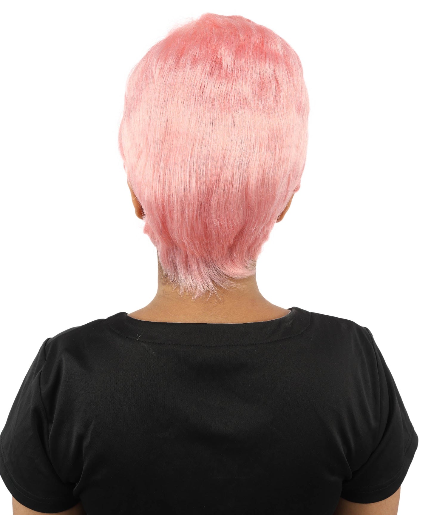 HPO Adult Women’s Short Black Wig | 10 Inch, Sleek and Smooth Bob Hairpiece | Ideal for Cosplay, Costume, and Themed Events