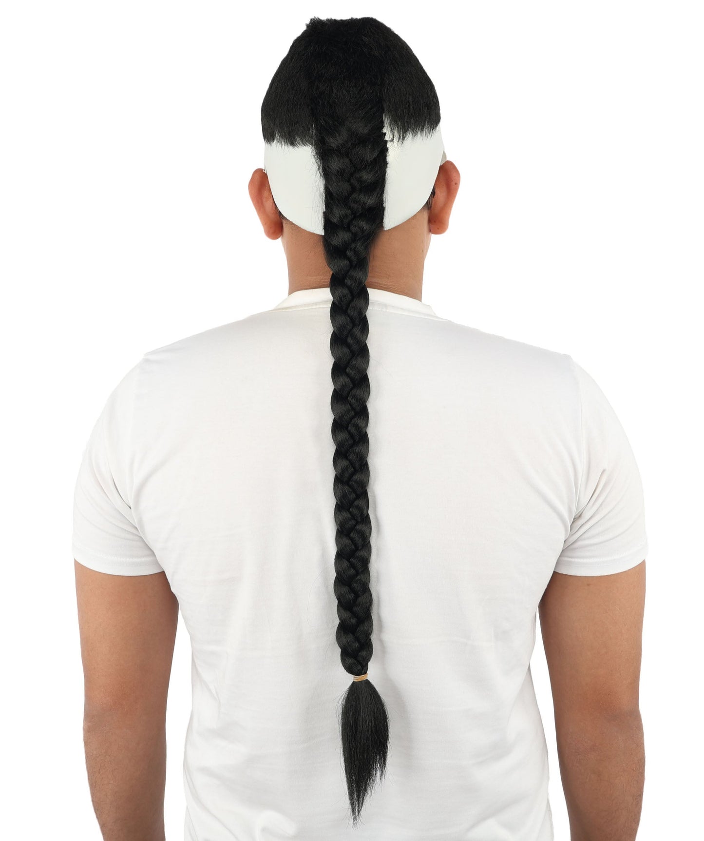 HPO Adult Men's Men's Adhesive Front Military Wig | Multicolor Options | Dark High and Tight Style with Glue-On Sideburns, Synthetic Fiber & Realistic Hairline | Halloween, Sci-Fi Roleplay, Special Effects Makeup & Costume Events