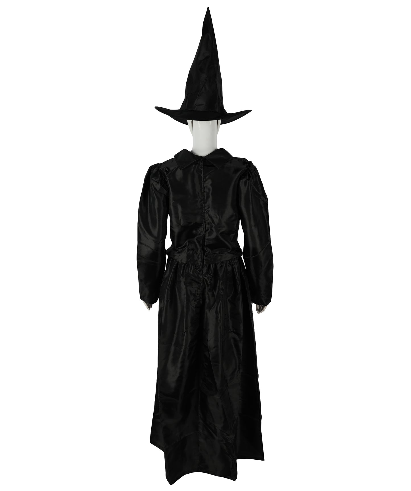 HPO Women’s Scary Black Witch Costume | Long  Dress with Pointed Hat | Ideal for Cosplay, Halloween, Stage, Roleplay & Themed Party Outfit