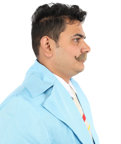 HPO Men's Fake Human Hair Western Doc Mustache | Multiple Color Options