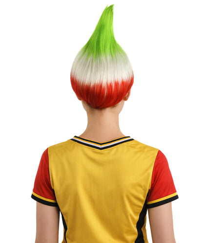 Women's Iran Flag Troll Wigs | National Pride | Premium Breathable Capless Cap
