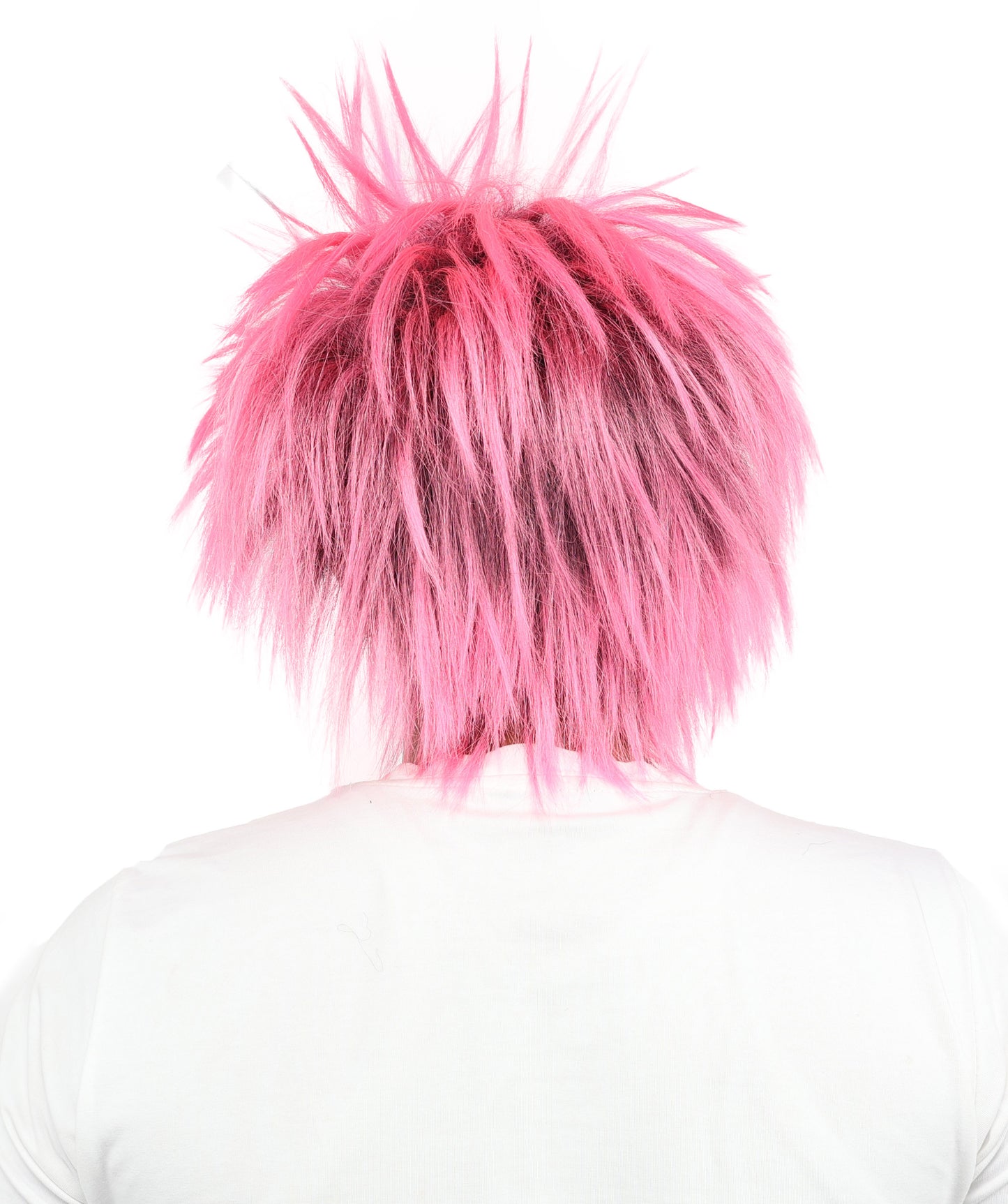 HPO Men's Party Punk Wig | Medium Spiky Multicolor Hairstyle with Adjustable Straps & Synthetic Fibers for Cosplay, Halloween, Carnival & Parties