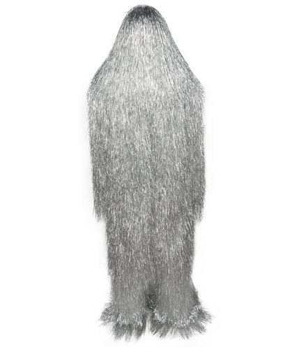 HPO Unisex Extreme Hairy Person Costume, Mask and Bundle - Full-Body Hair Suit Extra-Long Ash Brown Costume Wig for Halloween, Cosplay & Parties