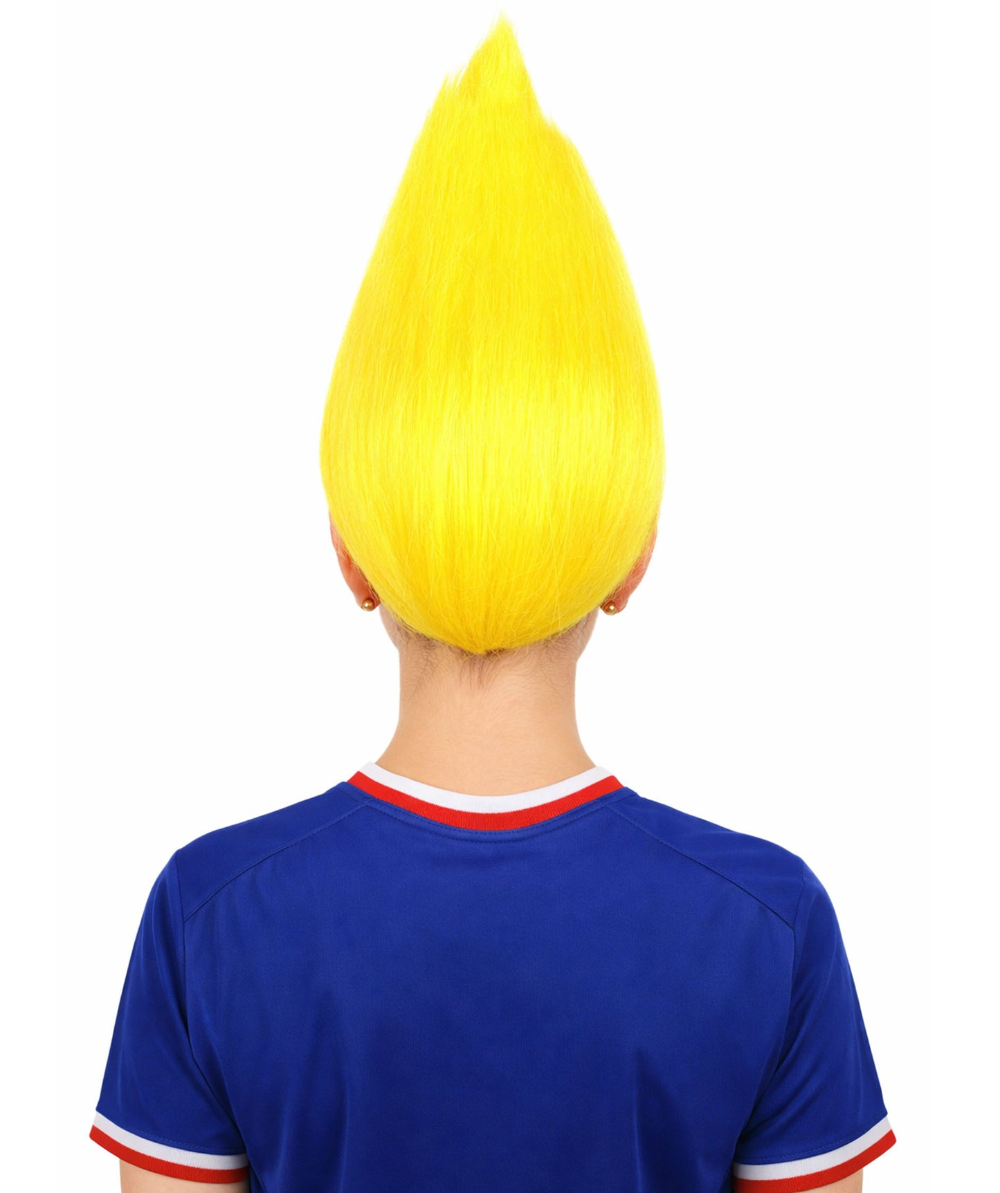 HPO Unisex Troll Wig for Yellow Color I Ideal for Halloween I Flame-Retardant Synthetic Fiber Hair