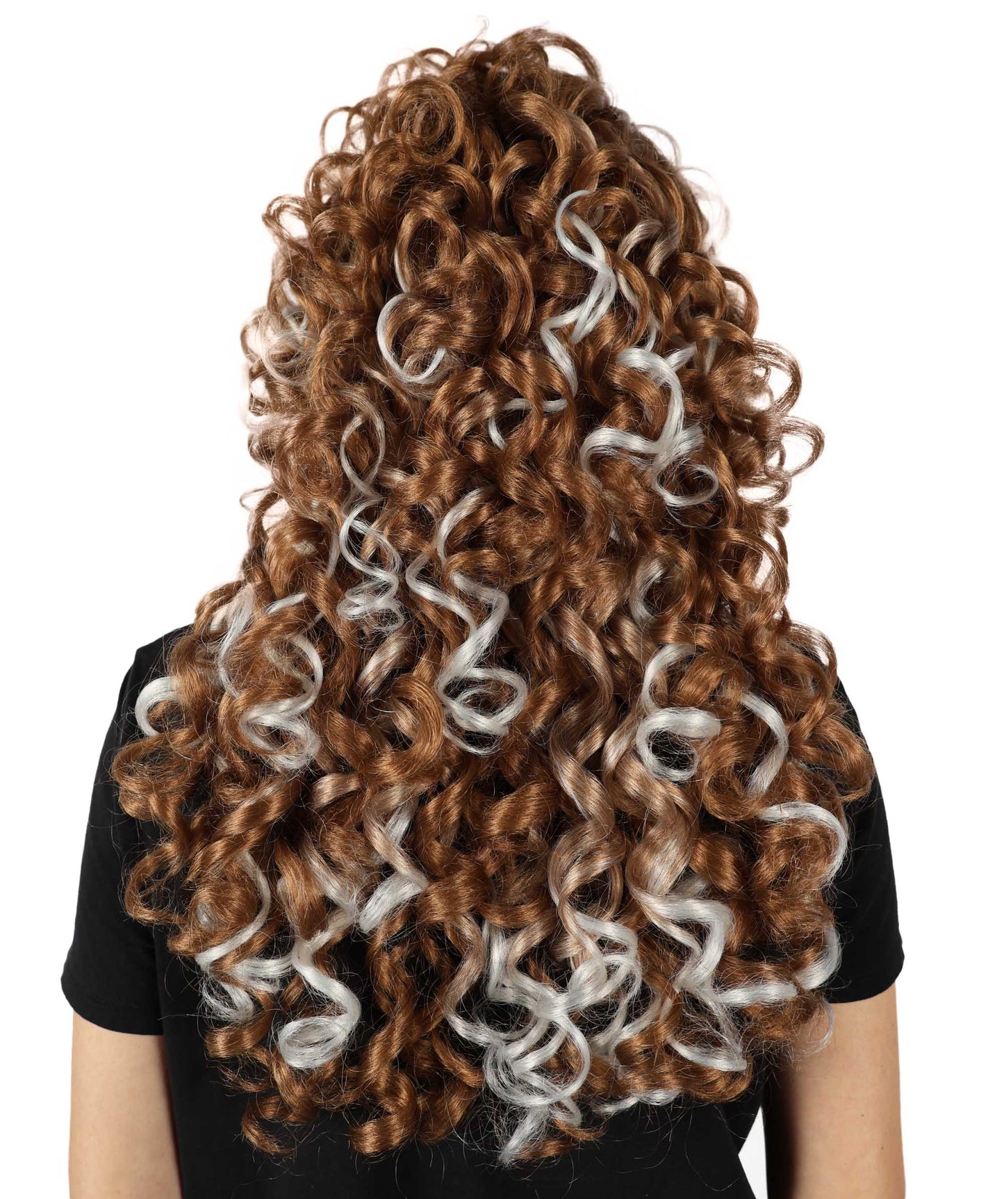 HPO Women’s Extra Long Curly Mocha Sizzle Ombre Brown & Blonde Wig | High-Volume Hair for Cosplay, Glam Looks & Daily Wear| Synthetic Fashion Wig