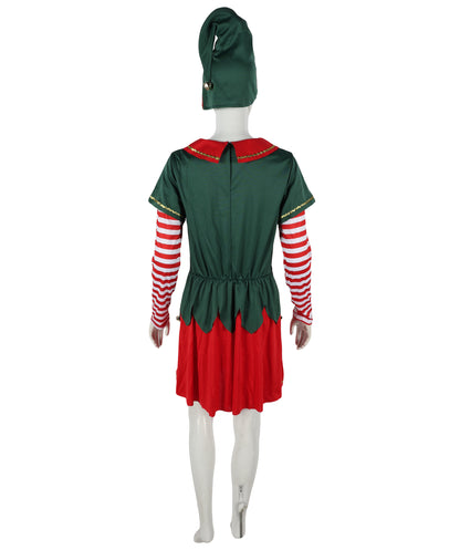 HPO Adult & Teen Women’s Inflatable Elf Costume | Red & Green Christmas Outfit | Holiday Party, Cosplay & Themed Event Costume