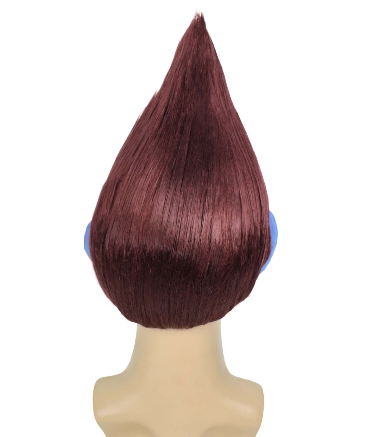 HPO Men's Pointy Diamond Guy Troll Wig with Blue Ears,Multiple Color,Flame-Retardant Synthetic Fiber