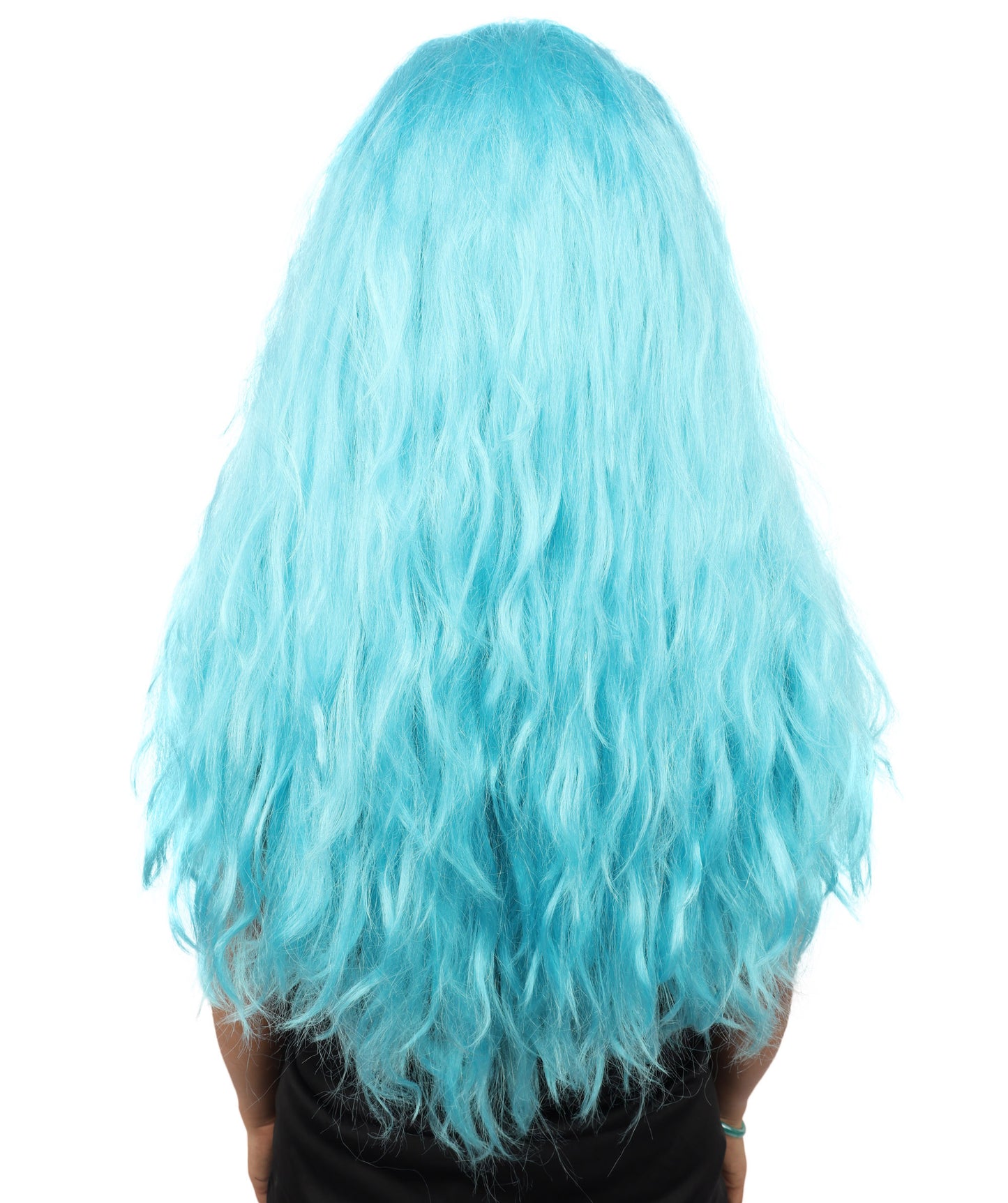 HPO Women’s Pink Long Wavy Wig | 25 Inch Long Hair with Capless Cap Design | Ideal for Playful at Halloween Cosplay, and Themed Parties
