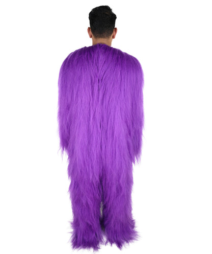 HPO Unisex Extreme Hairy Person Costume, Mask and Bundle - Full-Body Hair Suit Extra-Long Ash Brown Costume Wig for Halloween, Cosplay & Parties