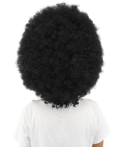 HPO Women's Giant White Glitter Afro Wig | Massive Puffy Sparkle Hair with Silver Sheen, Synthetic Fiber & Breathable Cap | Halloween, Troll Roleplay, 70s Disco Party, Theater & Funny Costume