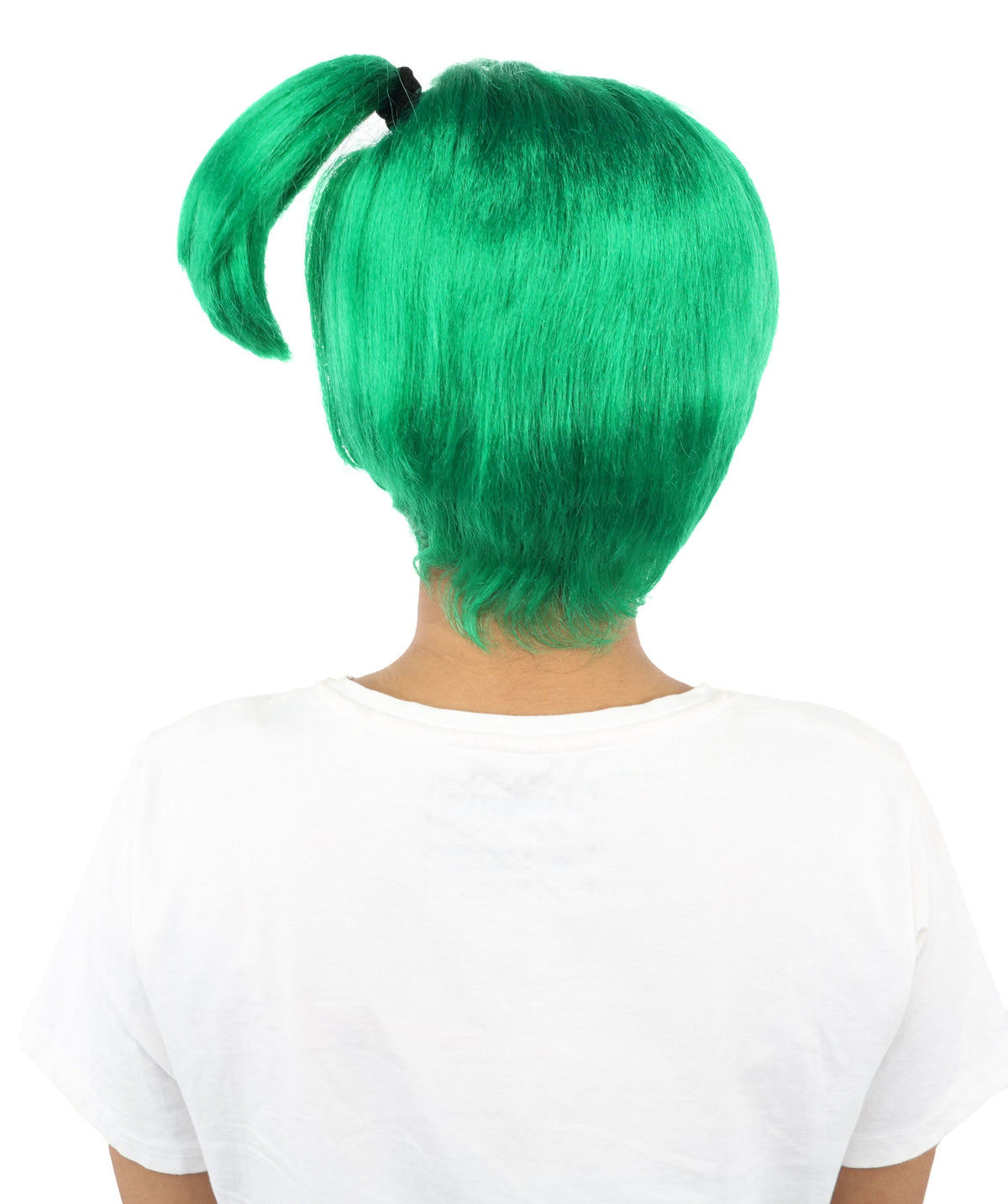HPO Adult Women's Anime Trainer Character Wig | Vibrant hue multicolor options, create of synthetic fiber, short choppy bob with high side ponytail, breathable base | Cosplay, Halloween, theater, party, performance, costume events