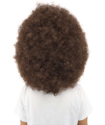 HPO Women's Giant White Glitter Afro Wig | Massive Puffy Sparkle Hair with Silver Sheen, Synthetic Fiber & Breathable Cap | Halloween, Troll Roleplay, 70s Disco Party, Theater & Funny Costume