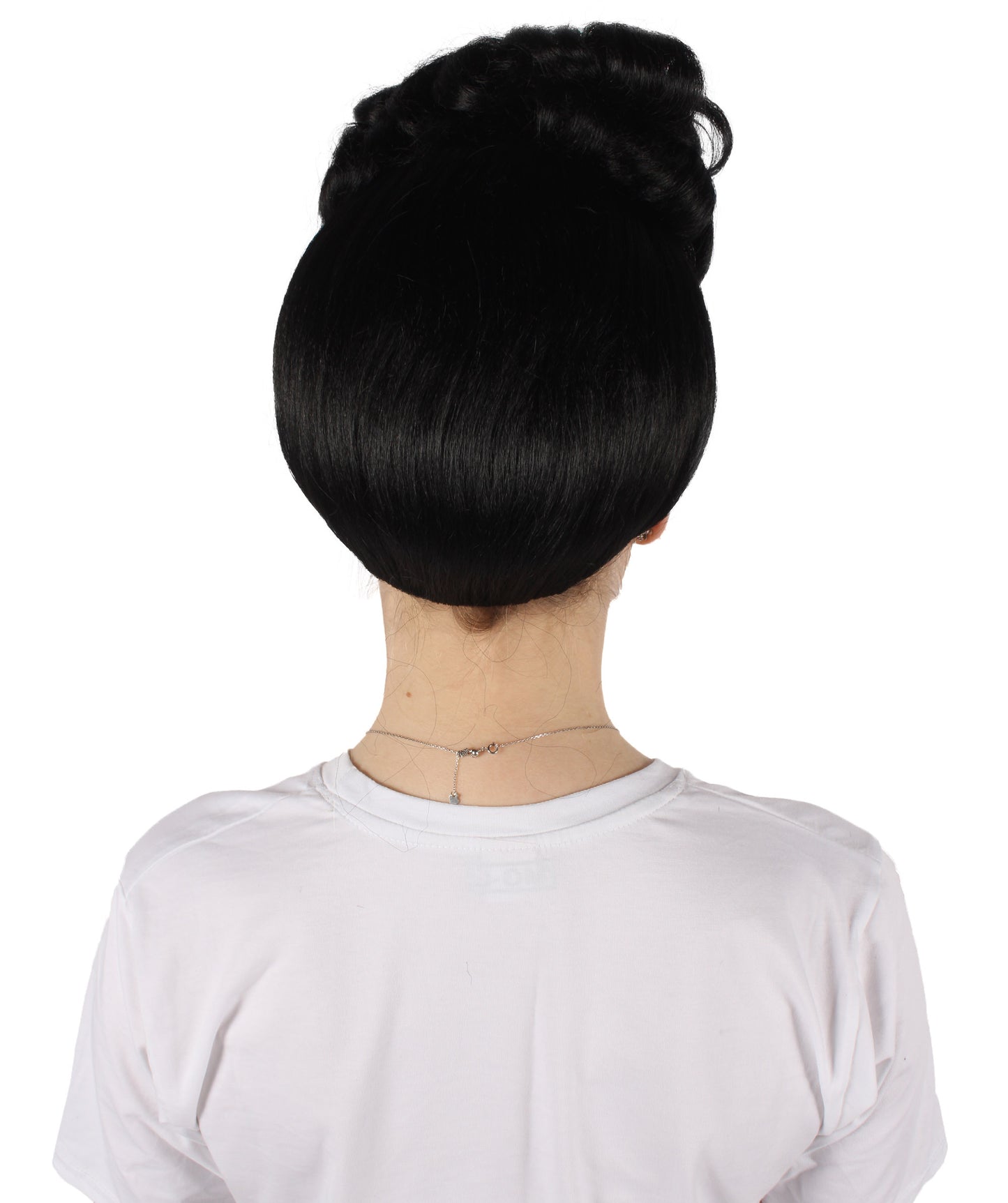  American Singer Black High Bun Wig