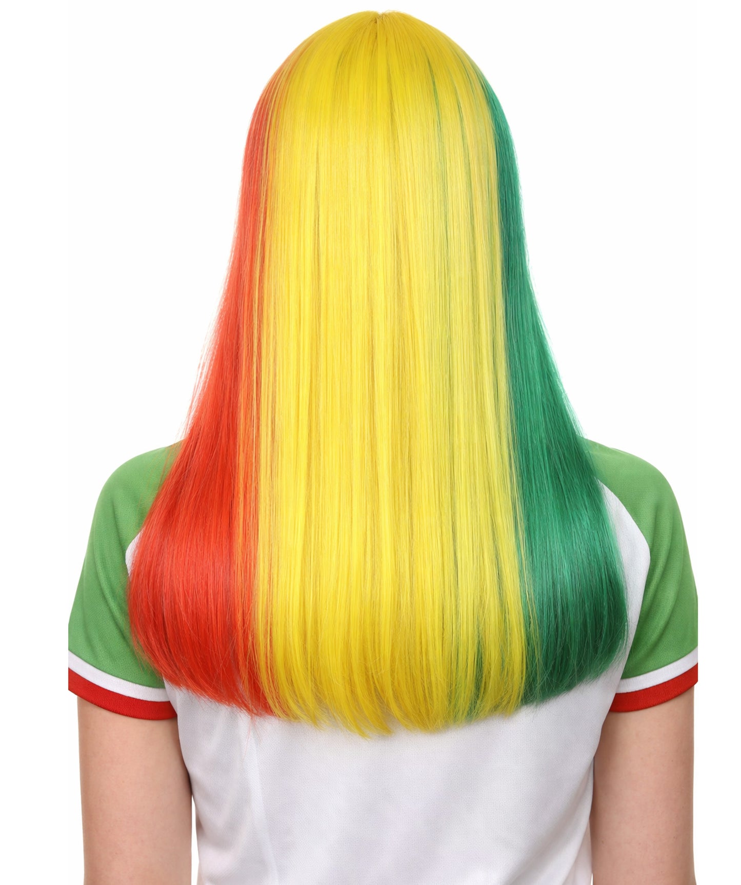 Senegal Flag Sport Party Long Bob Wig | Premium Breathable Capless Cap