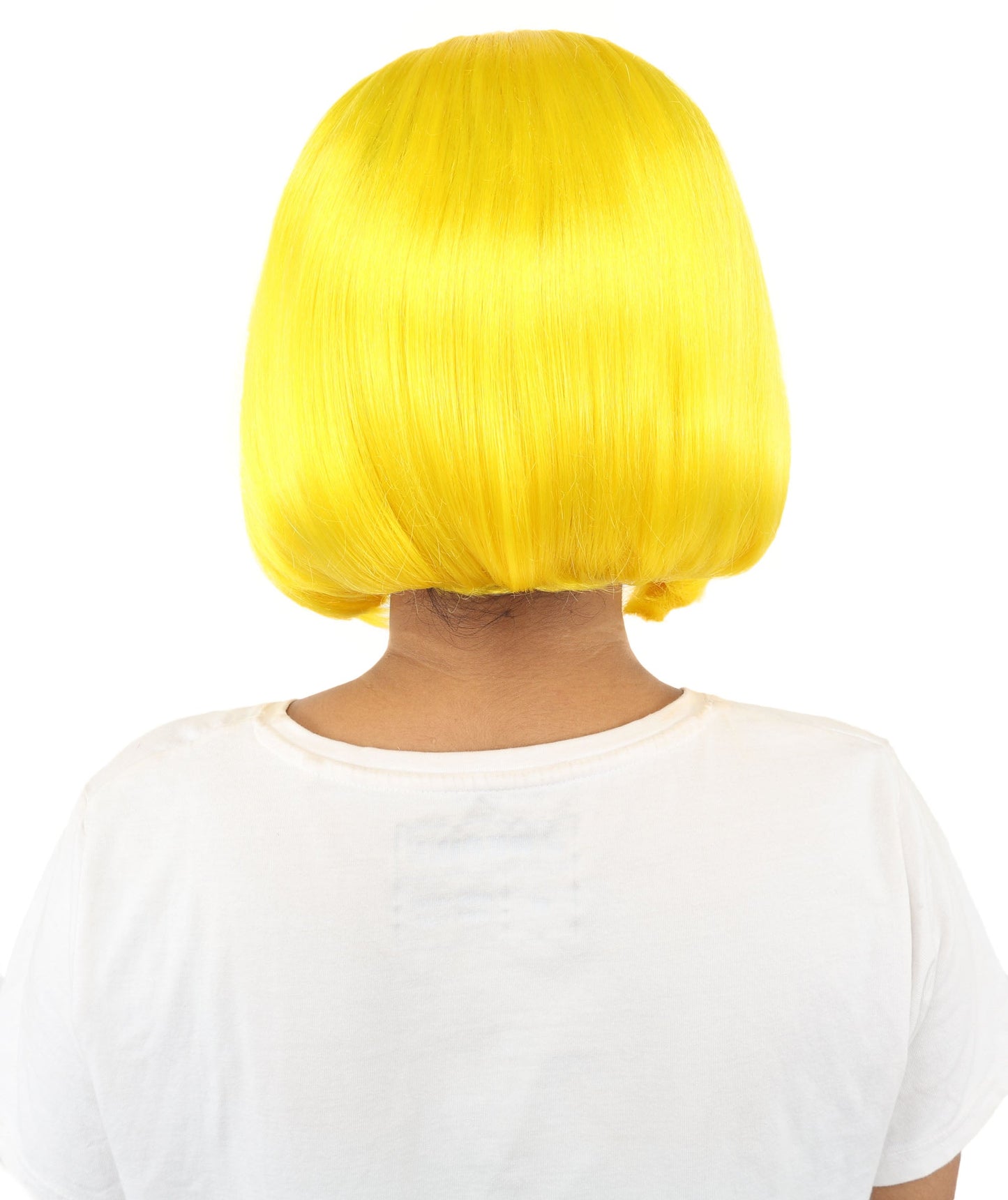 Adult Women's Two-Tone Bob Wig | Multiple Color Options | Short Straight Blunt Cut Inspired by American Pop Artist Look | Natural Hairline for Halloween and Cosplay
