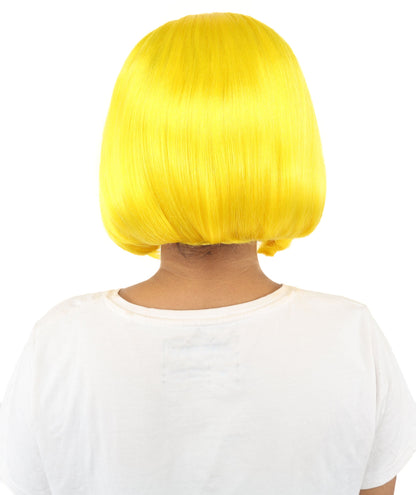 Adult Women's Two-Tone Bob Wig | Multiple Color Options | Short Straight Blunt Cut Inspired by American Pop Artist Look | Natural Hairline for Halloween and Cosplay