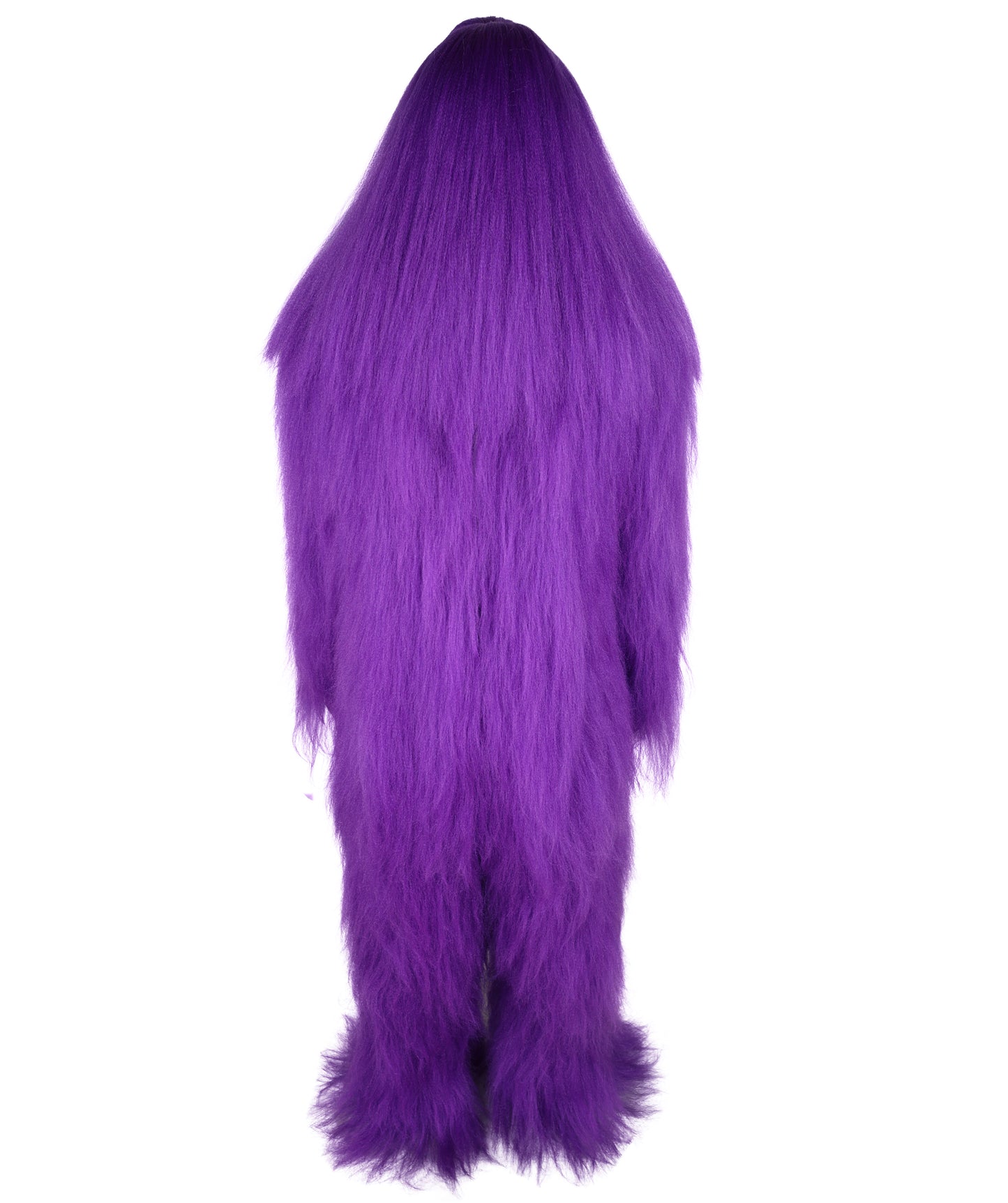 HPO Unisex Extreme Hairy Person Costume, Mask and Bundle - Full-Body Hair Suit Extra-Long Ash Brown Costume Wig for Halloween, Cosplay & Parties