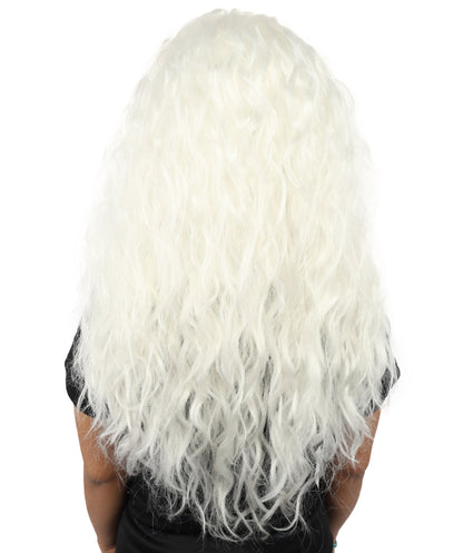 HPO Women’s Pink Long Wavy Wig | 25 Inch Long Hair with Capless Cap Design | Ideal for Playful at Halloween Cosplay, and Themed Parties
