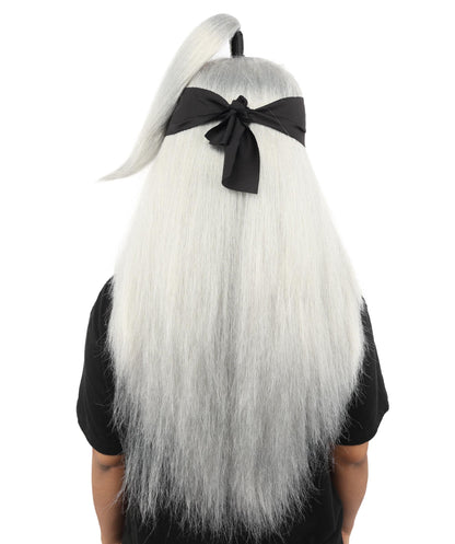 Women's High Ponytail Ninja Wig | Multiple Color Options | Create of synthetic fiber, long straight texture with top-tied fountain, breathable base | Cosplay, Halloween, theater, party, performance, costume events