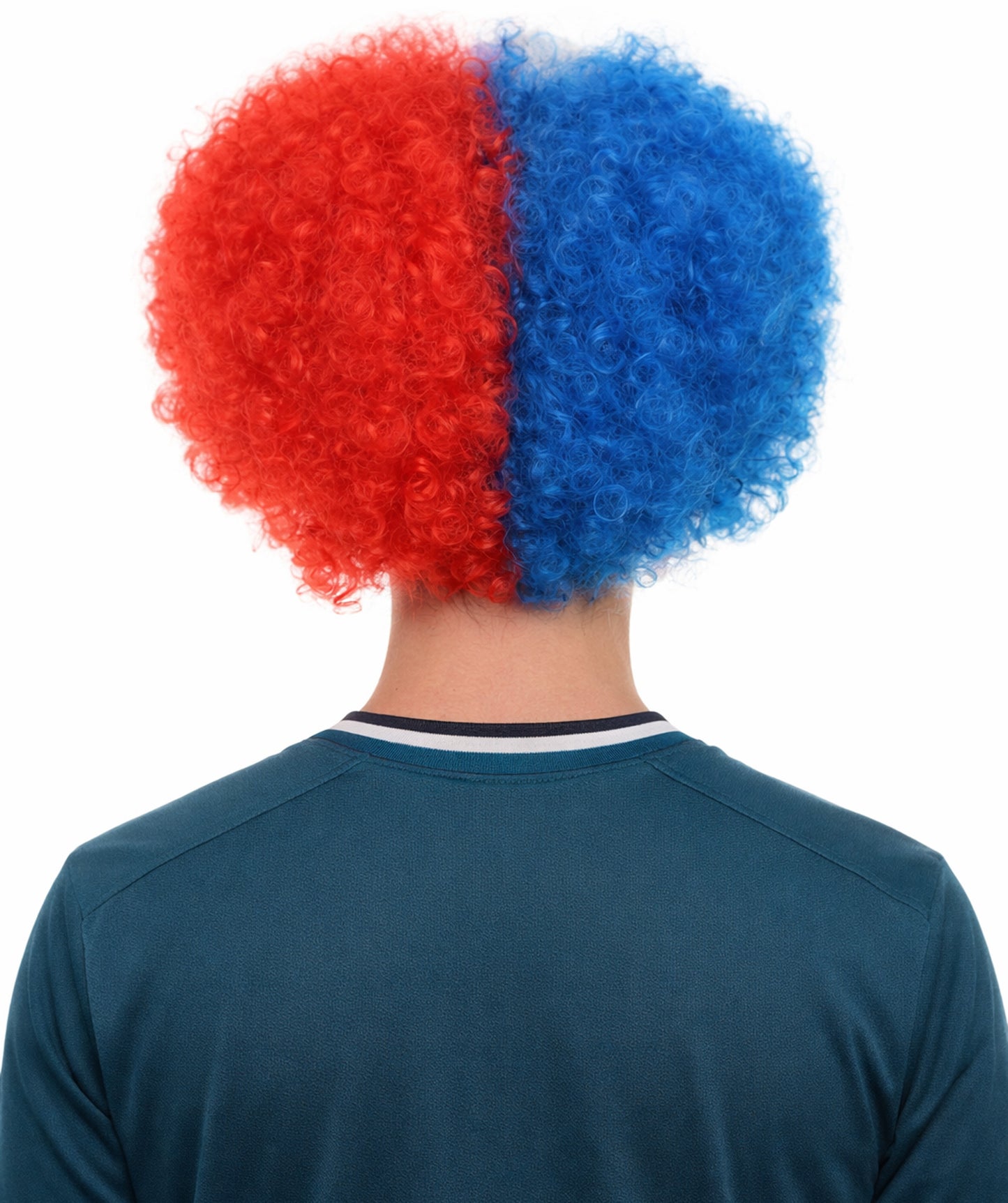 Chile Sport Afro Fun Wig | Super Size Blue White Red Wig