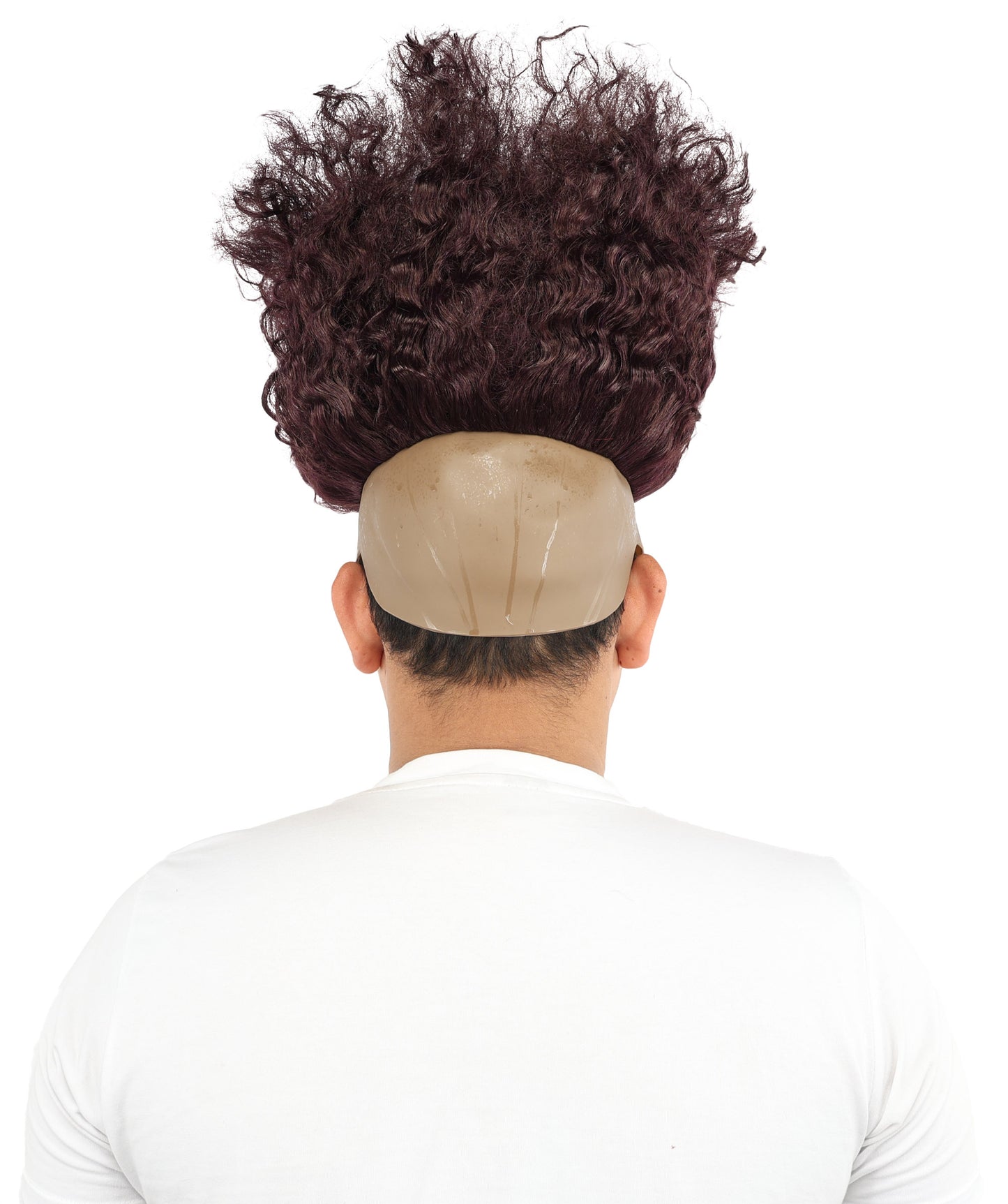 HPO Men’s Tall Afro Wig | Multicolor Options | Animated Scientist Style Hair | Funny Hairpiece with Bouncy Curls and Capless Cap | Retro Nerd Look for Parties, Shows & Halloween