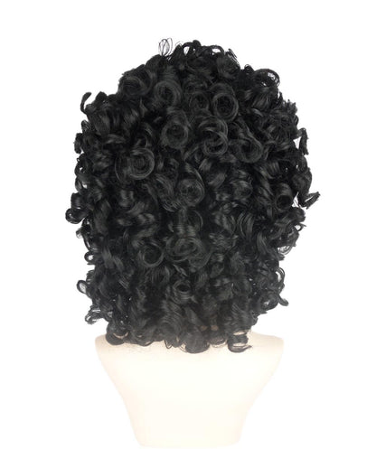 HPO Women's Medium Curly Olympian Lady Wig Collection | Fancy Halloween Wigs | Premium Breathable Capless Cap