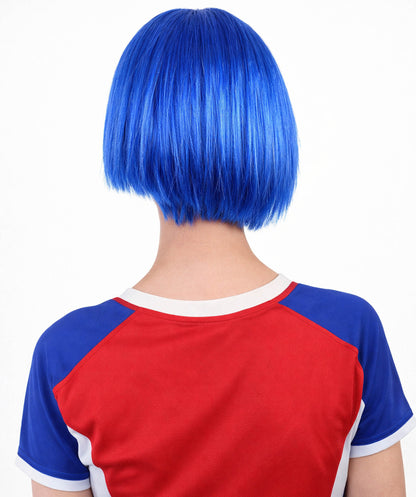 HPO Sad Blue Womens Wig | Party Halloween Wig | Premium Breathable Capless Cap