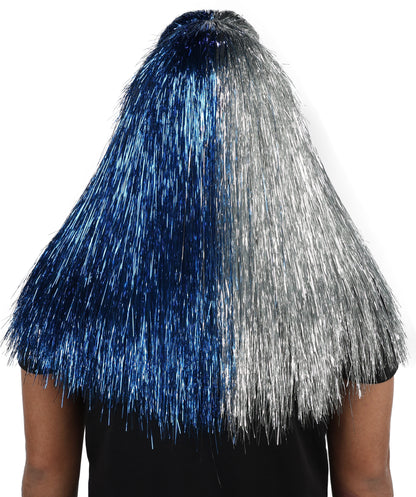 HPO Unisex Tinsel Hairy Two-Part Costume, Bundle & Mask Set | Full-Body Suit & Matching Mask | Long Hair Funny Costume for Halloween, Performers, Cosplay & Mascots