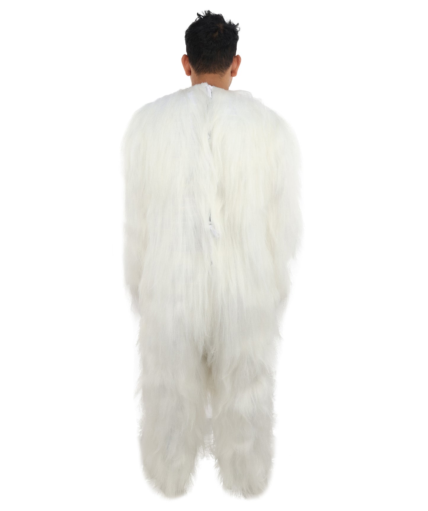 HPO Unisex Extreme Hairy Person Costume, Mask and Bundle - Full-Body Hair Suit Extra-Long Ash Brown Costume Wig for Halloween, Cosplay & Parties