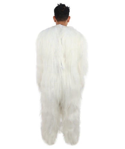 HPO Unisex Extreme Hairy Person Costume, Mask and Bundle - Full-Body Hair Suit Extra-Long Ash Brown Costume Wig for Halloween, Cosplay & Parties