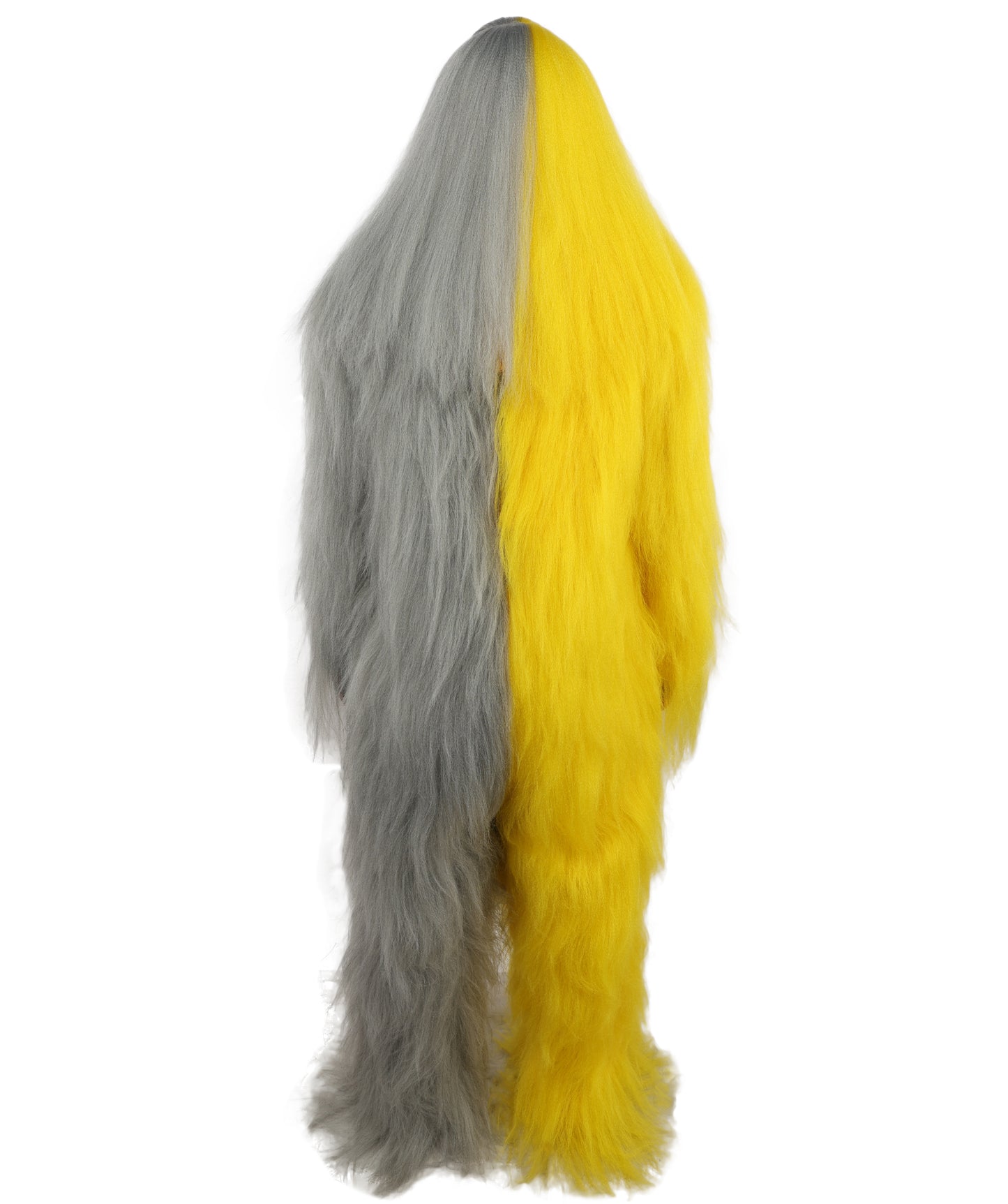 HPO  Extreme Hairy Person Two Part Costume, Mask and Bundle Set - Full-Body Hair Suit Extra-Long Costume Wig for Halloween, Cosplay & Parties - Multiple Color Options