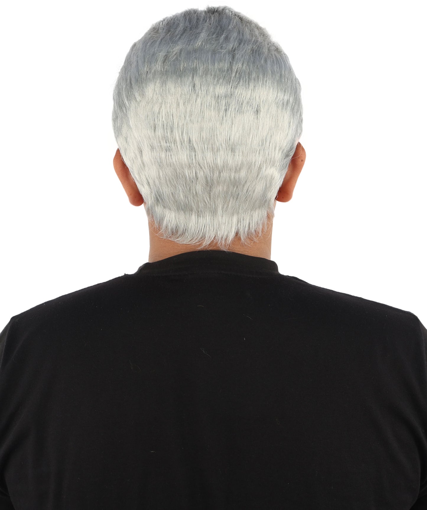 HPO Men's Side Swept Undercut Wig | Short Brown Texture with Tapered Sides, Heat Resistant Synthetic Fiber & Breathable Net | Halloween, Space Ranger Cosplay, Sci-Fi Theme Party & Roleplay