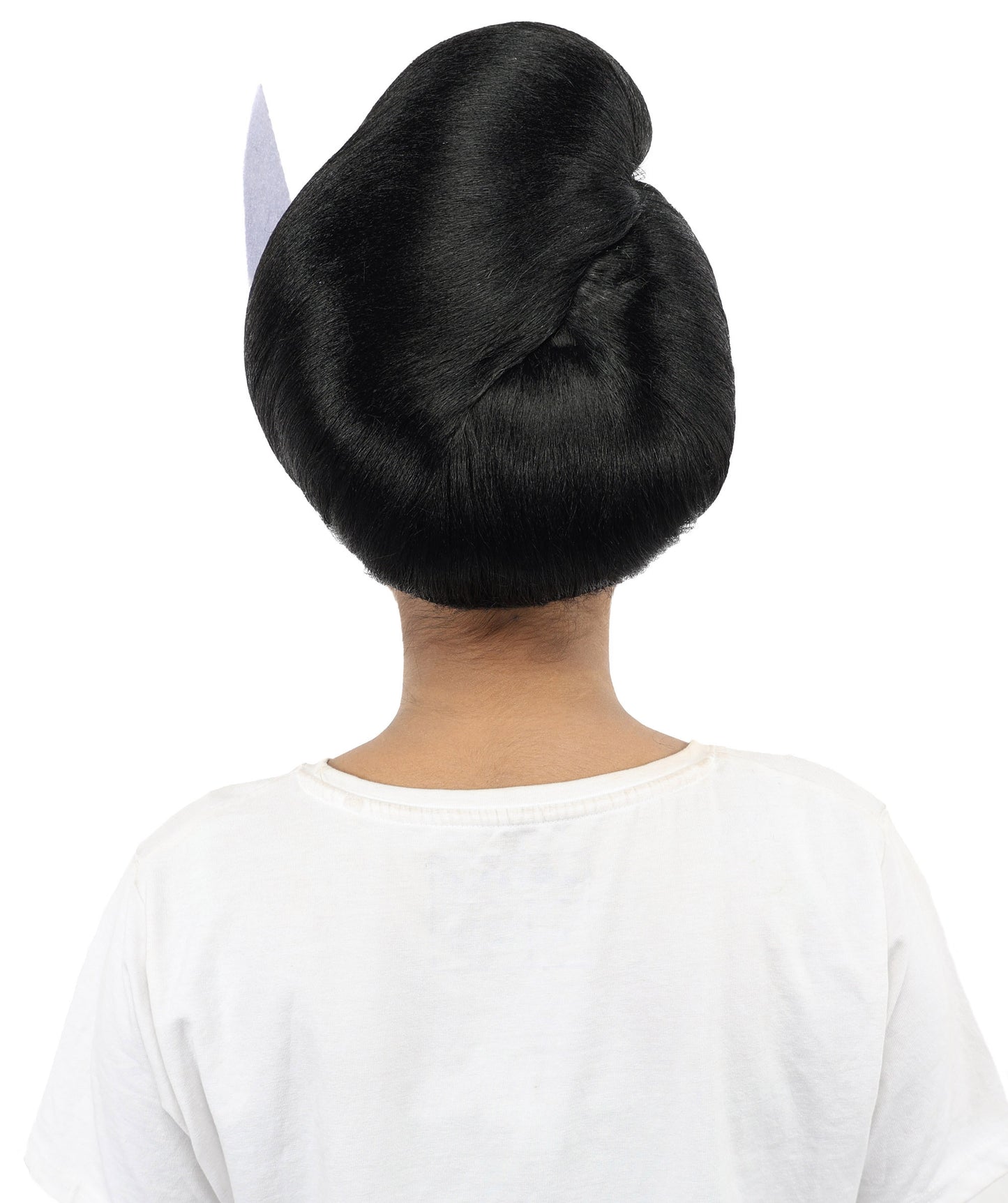 Medium Bold Glam Party Wig | Vibrant Synthetic Black & White Hairstyle with Adjustable Cap for Halloween, Cosplay, Festivals, Stage Performances & Roleplay