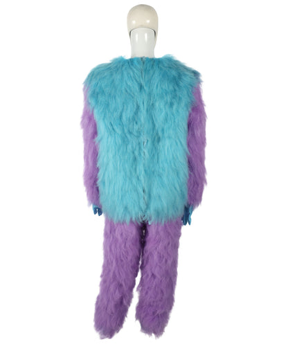 HPO Adult Unisex Furry Rainbow Monster Costume & Bundel Set with Mask | Perfect for Halloween| Flame-retardant Synthetic Fabric
