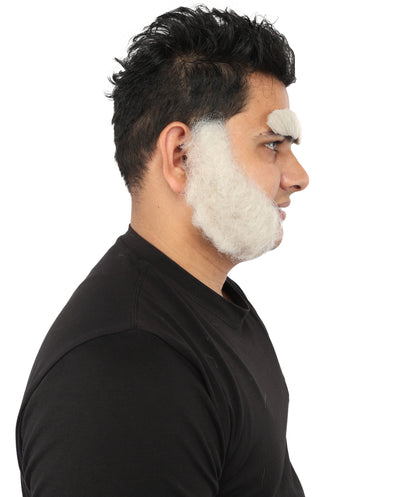HPO Men’s Sideburns and Eyebrows Set | Animated Character-Inspired Facial Hair | Ideal for Halloween and Cosplay