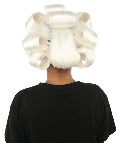 HPO Adult Women's Retro Roller Set Pink Wig | Multiple Color Options, create of synthetic fiber, large cylindrical curler texture, capless cap | Party, Halloween, theater, drag, performance, costume events