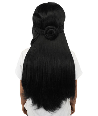 HPO Adult Women's Anime Character Wig | Multiple Color Options | Synthetic Fiber with Side Swept Bangs and Top Tuft | Halloween Party and Comic Con Events